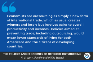 Quote about Outsourcing as Trade
